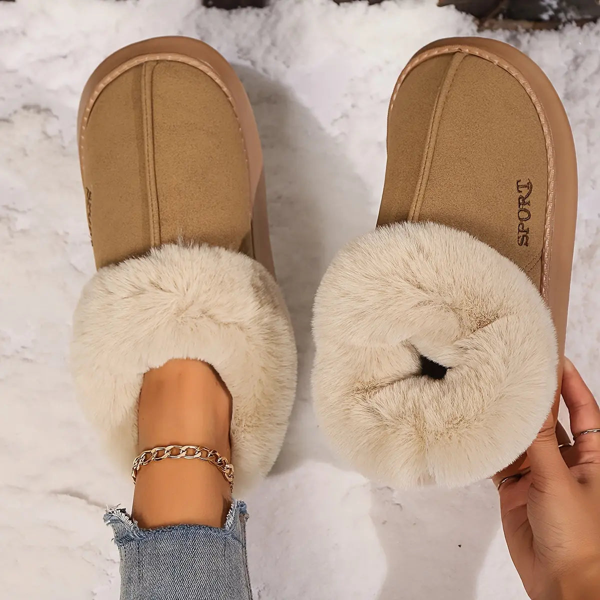 Cozy Plush Soft Slippers Shoes For Women Non-Slip Edelduft