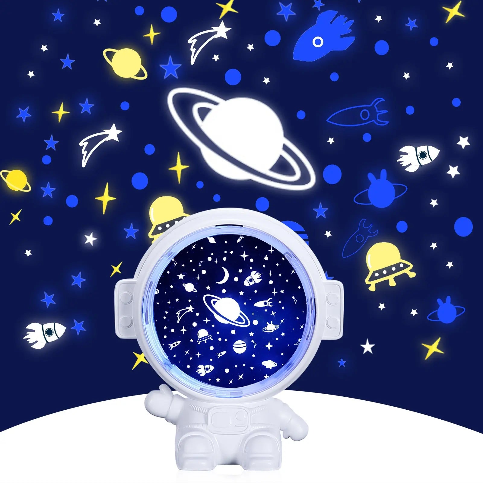 Galaxy Star Projector Starry Sky Night Light Astronaut Lamp Room Decr Gift Child Kids Baby Christmas Spaceman Projection Edelduft