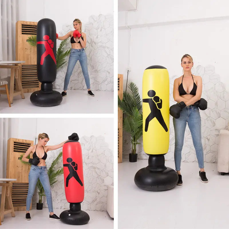 Fitness Inflatable Boxing Column Fighting Column Sandbag Vertical Venting Toy Edelduft