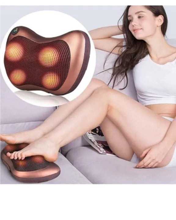 Back Massage Pillow with Heating Function - Electric Shiatsu Neck Massager Cushion Relax Neck / Back