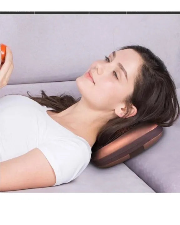 Back Massage Pillow with Heating Function - Electric Shiatsu Neck Massager Cushion Relax Neck / Back