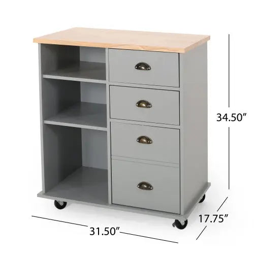 Kitchen Trolley 2 Drawers - 1 Door Edelduft