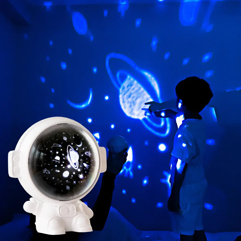 Galaxy Star Projector Starry Sky Night Light Astronaut Lamp Room Decr Gift Child Kids Baby Christmas Spaceman Projection Edelduft